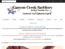 Tablet Screenshot of canyoncreeksaddlery.com